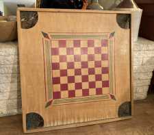 Vintage Carom Game Board 2-Sided Warped Damaged Nice Wall Hanging 1960s AS IS Warping